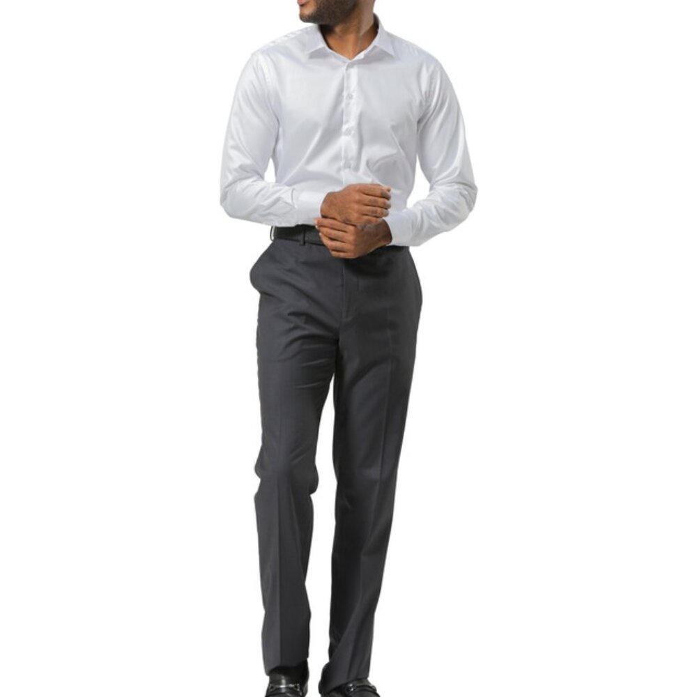 Premium Charcoal Grey Stacy Adams Men's Dress Pants